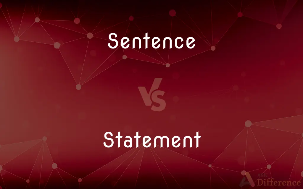 Sentence vs. Statement — What's the Difference?