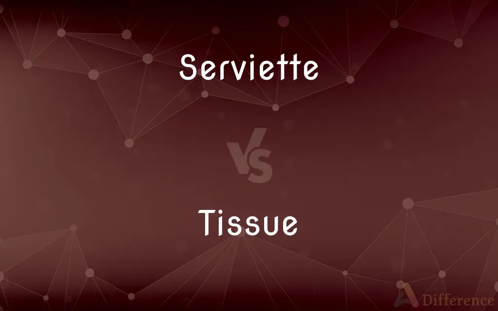 Serviette vs. Tissue — What's the Difference?
