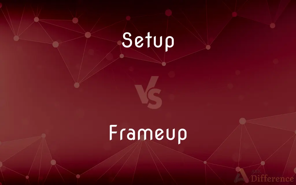 Setup vs. Frameup — What's the Difference?