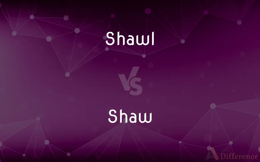 Shawl vs. Shaw — What's the Difference?