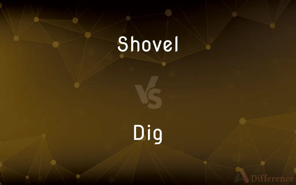 Shovel vs. Dig — What's the Difference?