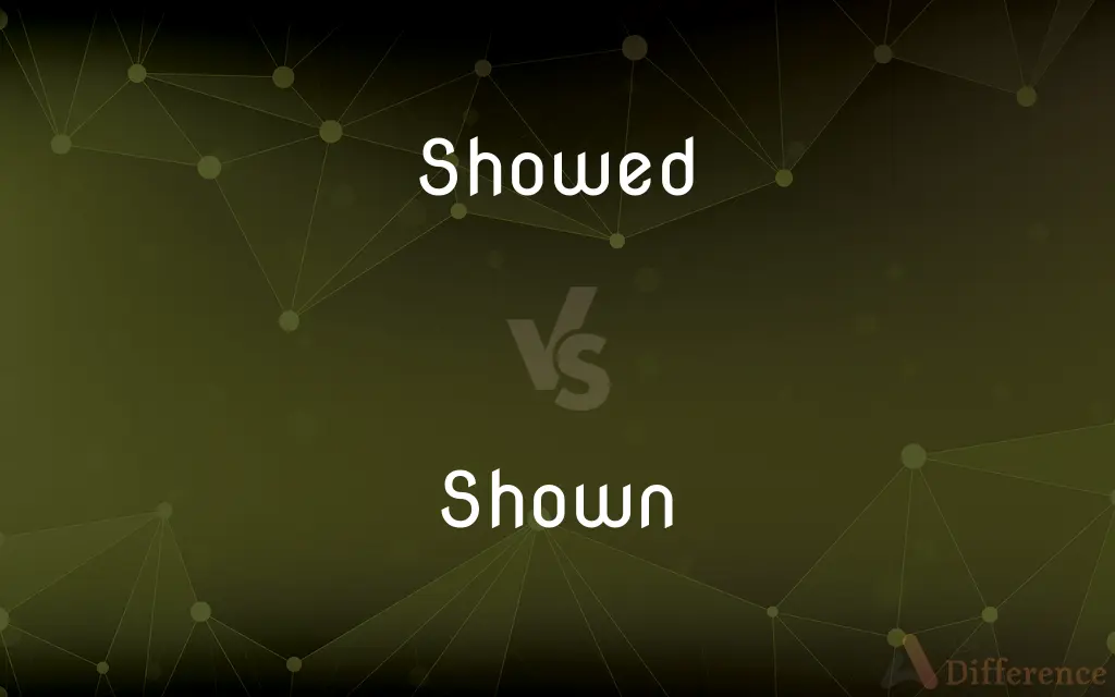 Showed vs. Shown — What's the Difference?