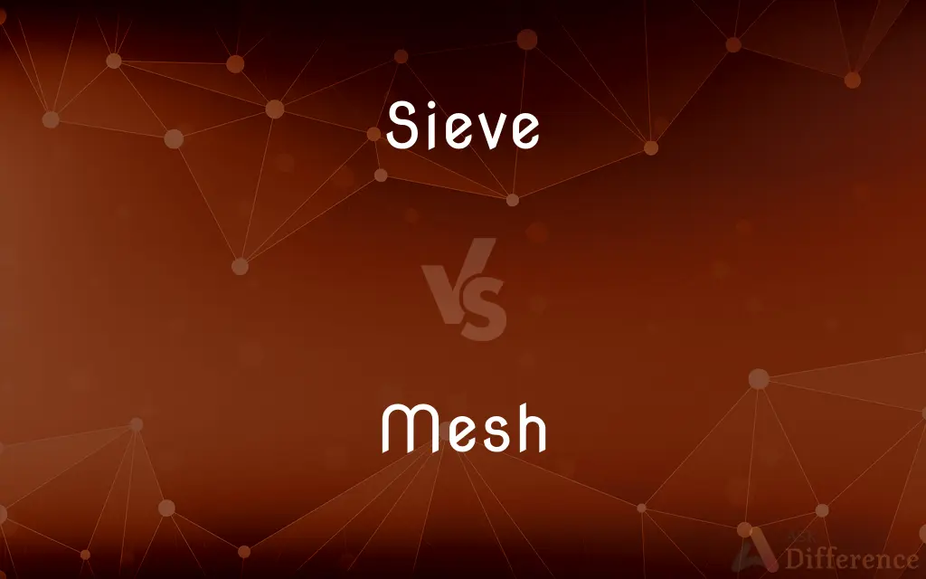 Sieve vs. Mesh — What's the Difference?