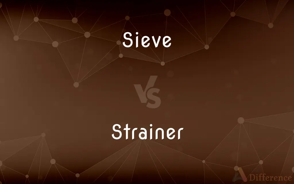 Sieve vs. Strainer — What's the Difference?