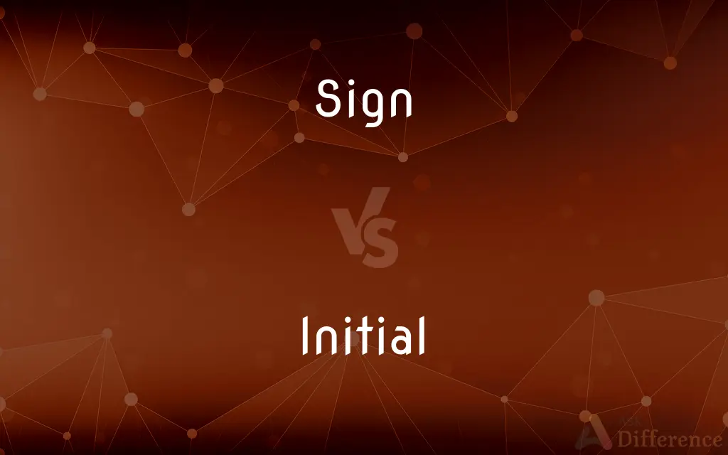 Sign vs. Initial — What's the Difference?