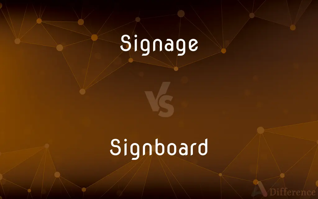 Signage vs. Signboard — What's the Difference?