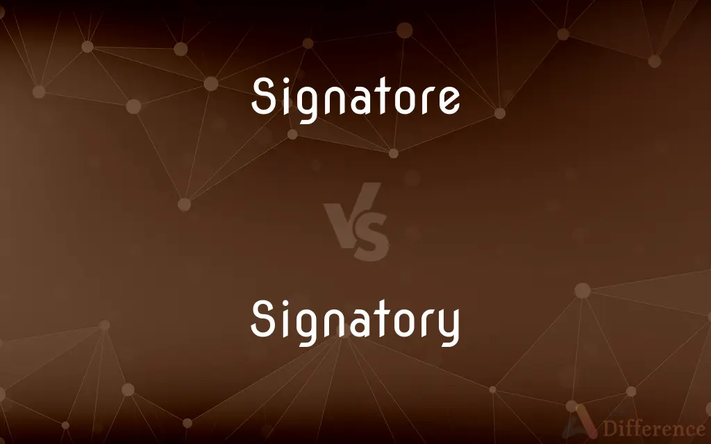 Signatore vs. Signatory — Which is Correct Spelling?