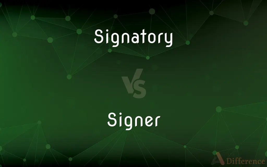 Signatory vs. Signer — What's the Difference?