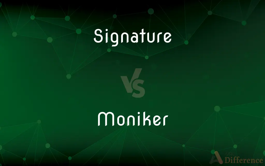 Signature vs. Moniker — What's the Difference?