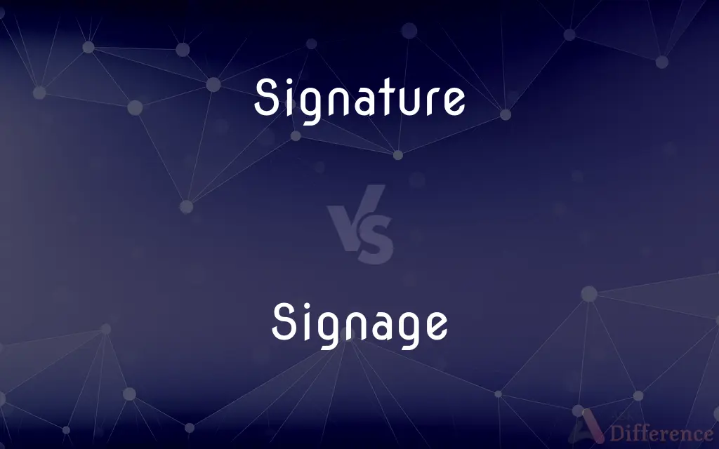 Signature vs. Signage — What's the Difference?