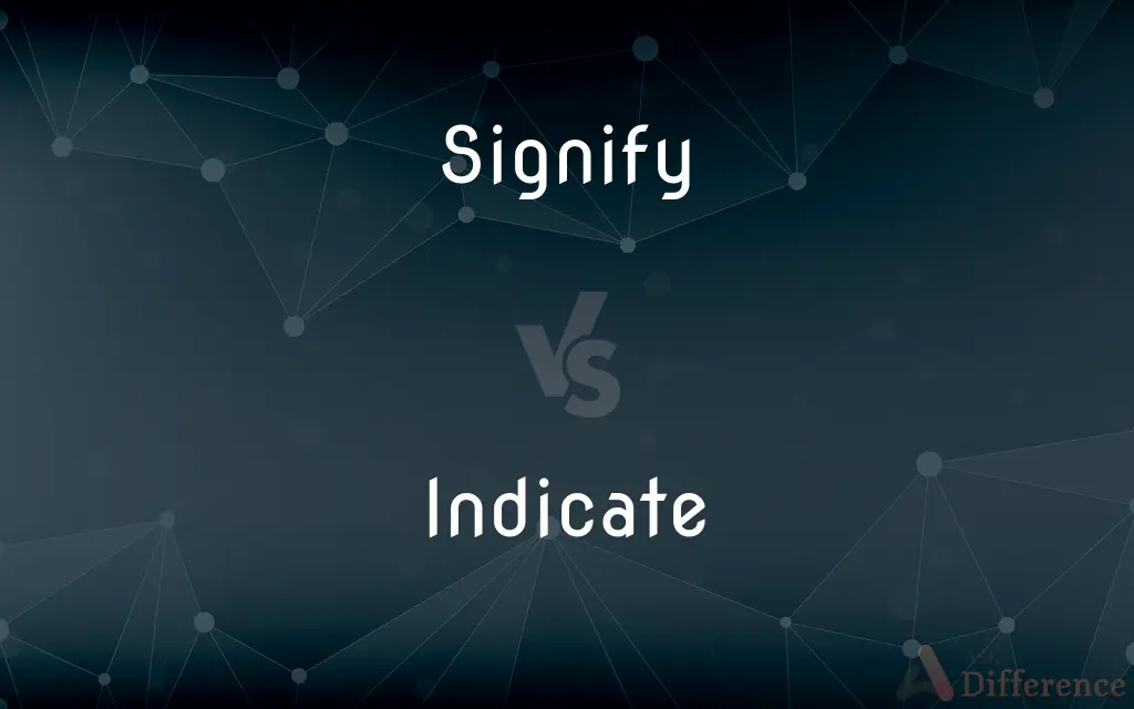 Signify vs. Indicate — What's the Difference?