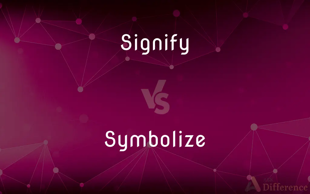 Signify vs. Symbolize — What's the Difference?
