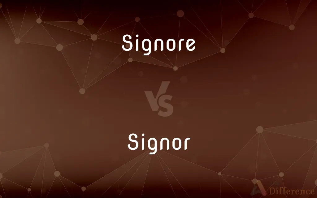 Signore vs. Signor — What's the Difference?