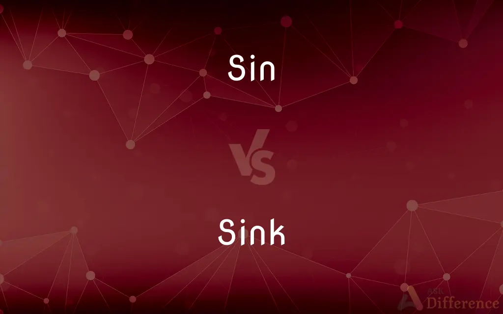 Sin vs. Sink — What's the Difference?