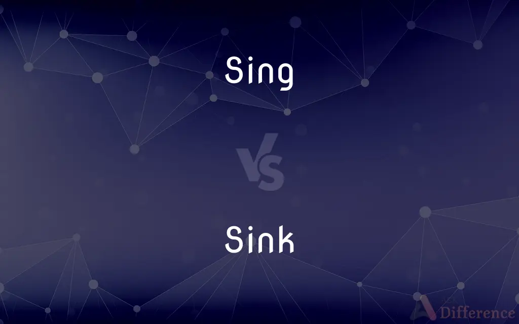 Sing vs. Sink — What's the Difference?