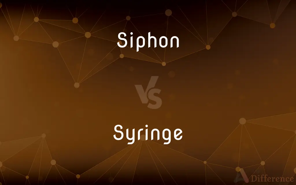 Siphon vs. Syringe — What's the Difference?