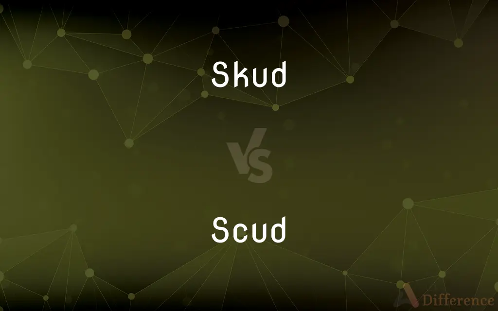 Skud vs. Scud — What's the Difference?