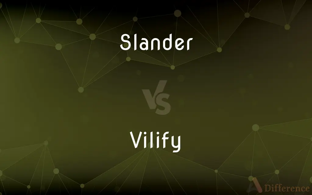 Slander vs. Vilify — What's the Difference?