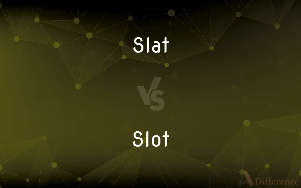 Slat vs. Slot — What's the Difference?