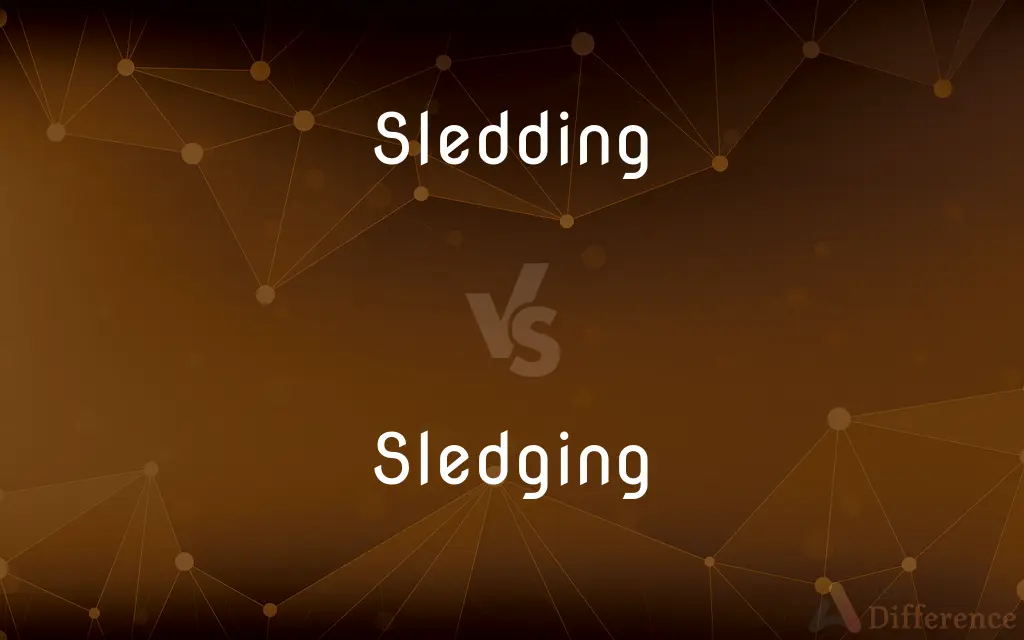 Sledding vs. Sledging — What's the Difference?