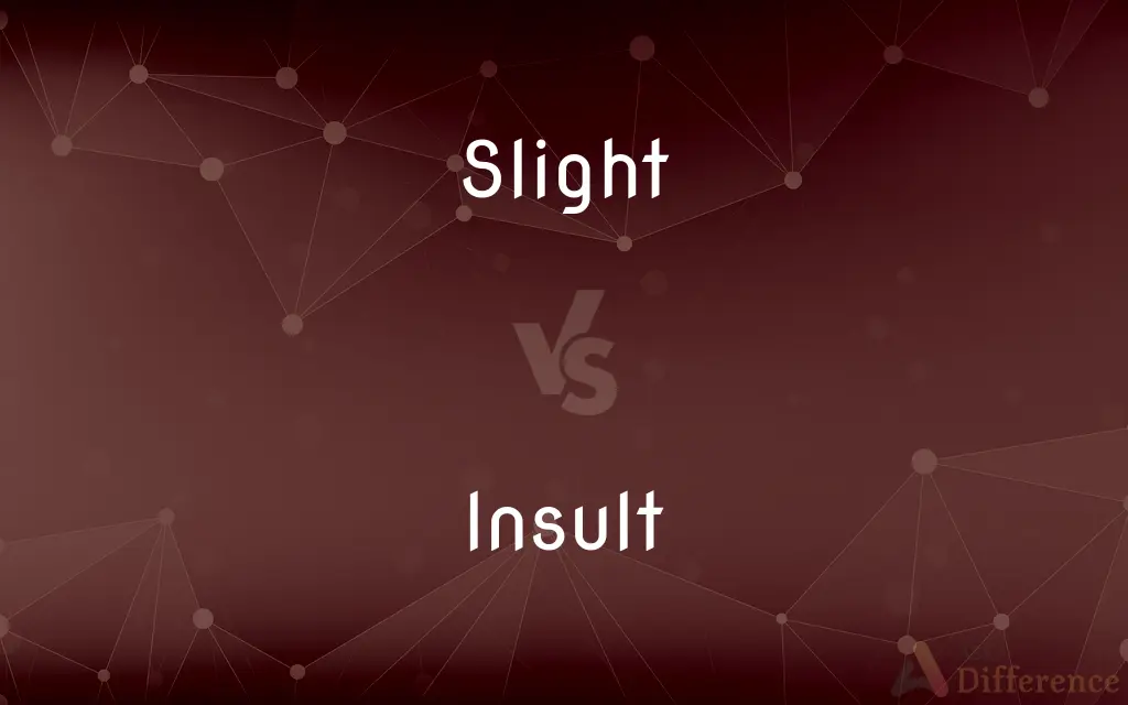 Slight vs. Insult — What's the Difference?