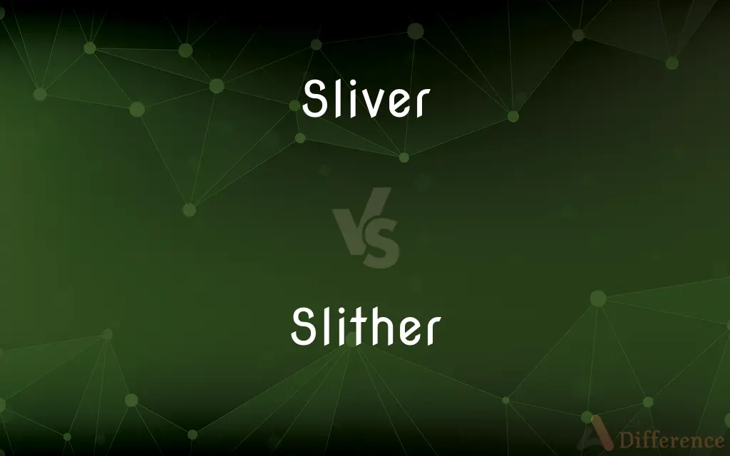 Sliver vs. Slither — What's the Difference?