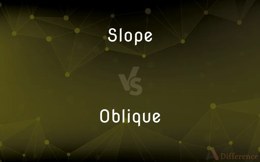 Slope vs. Oblique — What's the Difference?