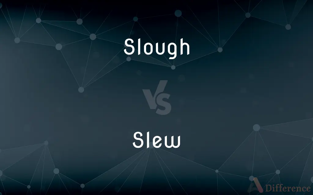 Slough vs. Slew — What's the Difference?