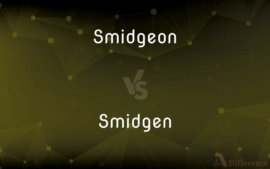 Smidgeon vs. Smidgen — What's the Difference?