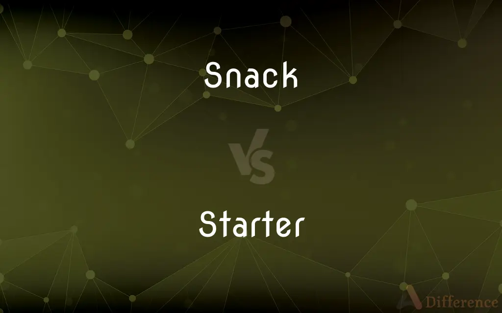 Snack vs. Starter — What's the Difference?