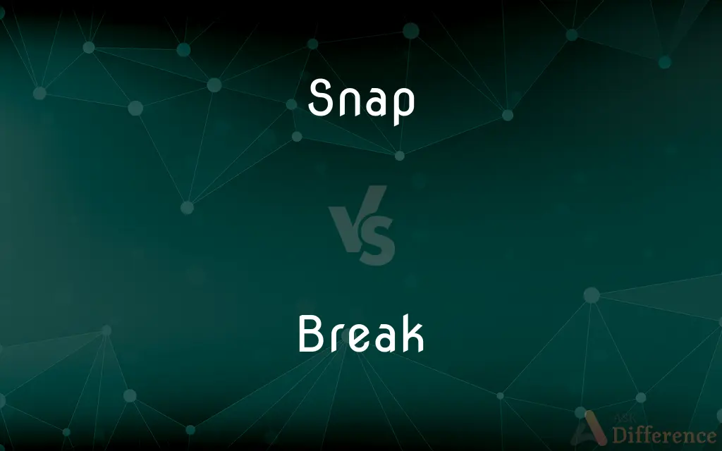 Snap vs. Break — What's the Difference?