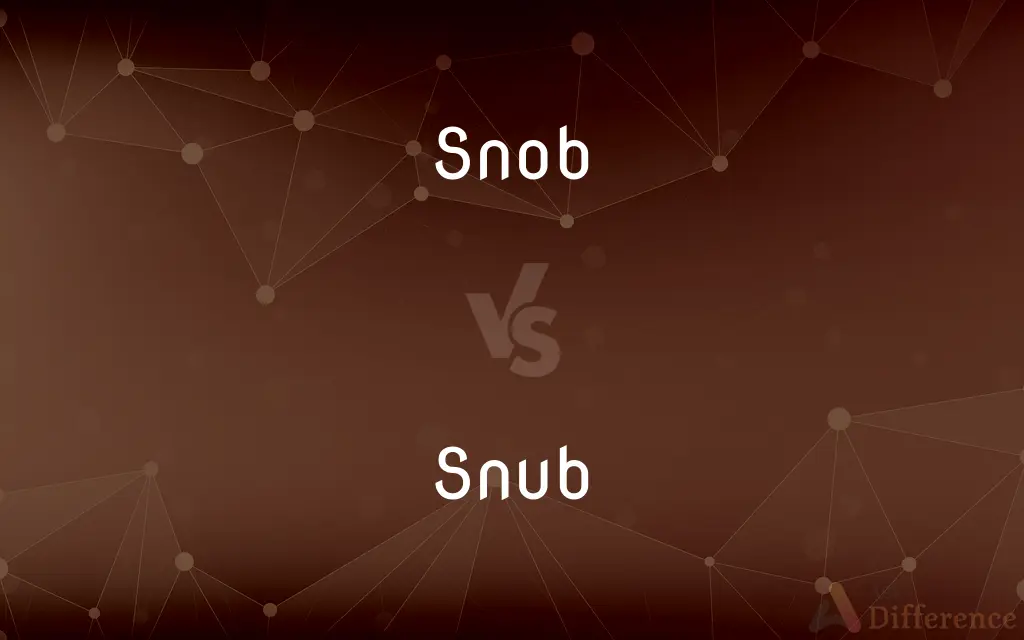 Snob vs. Snub — What's the Difference?