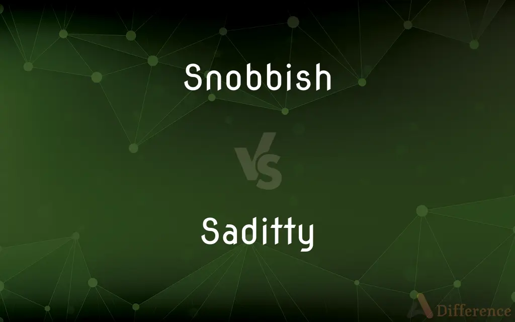 Snobbish vs. Saditty — What's the Difference?