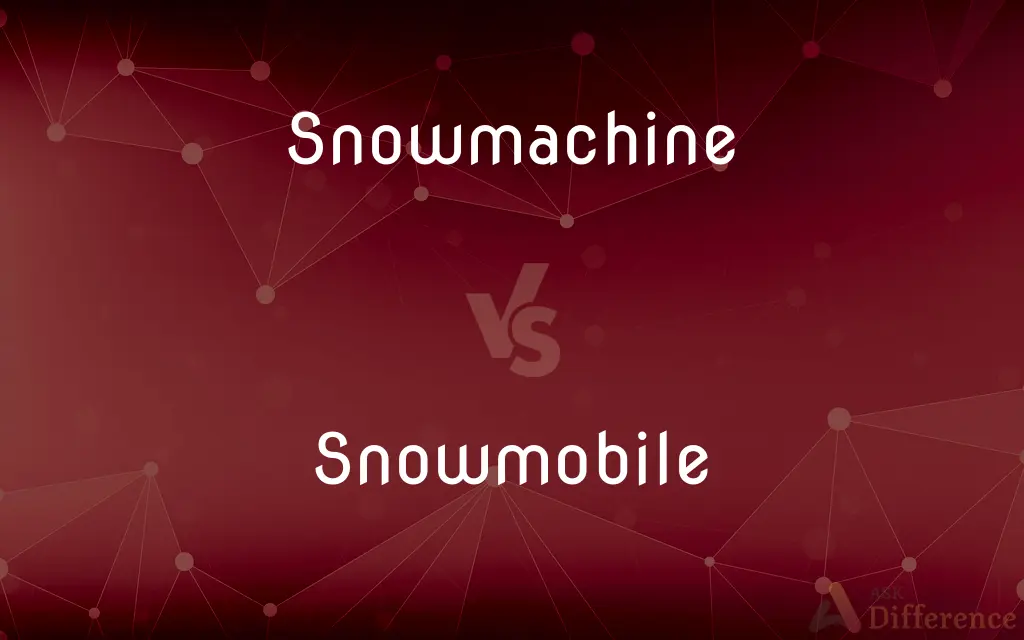 Snowmachine vs. Snowmobile — What's the Difference?