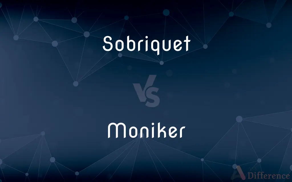 Sobriquet vs. Moniker — What's the Difference?