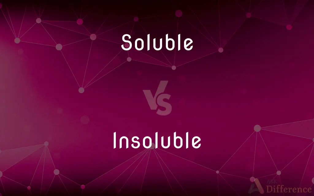 Soluble vs. Insoluble — What's the Difference?