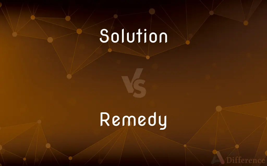 Solution vs. Remedy — What's the Difference?