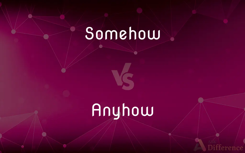 Somehow vs. Anyhow — What's the Difference?