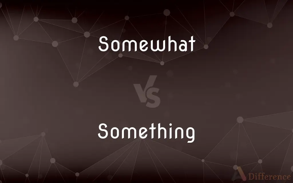Somewhat vs. Something — What's the Difference?