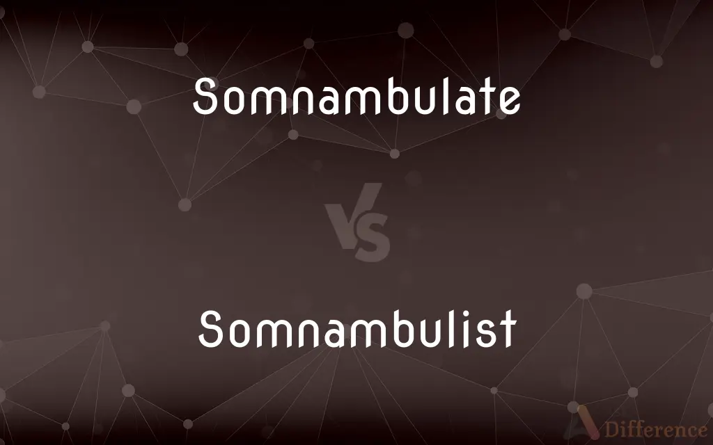 Somnambulate vs. Somnambulist