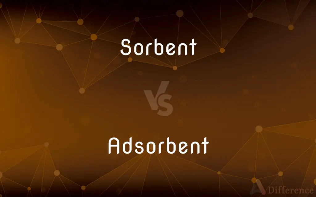 Sorbent vs. Adsorbent — What's the Difference?