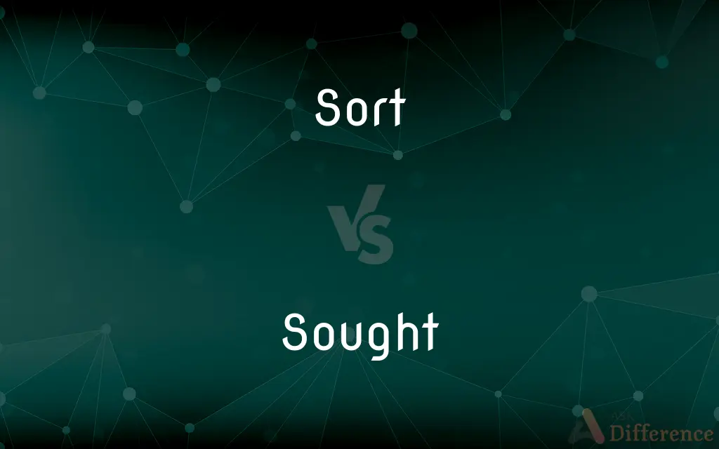 Sort vs. Sought — What's the Difference?