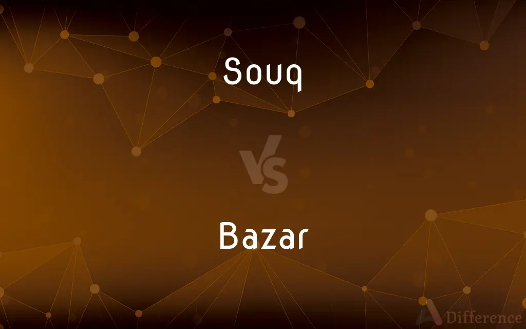 Souq vs. Bazar — What's the Difference?