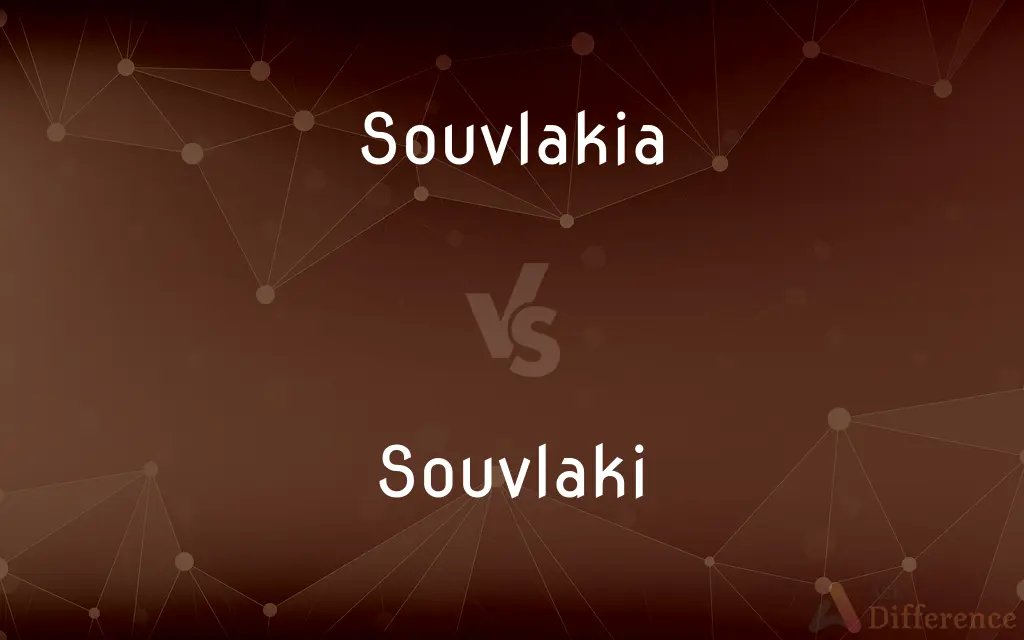 Souvlakia vs. Souvlaki — What's the Difference?