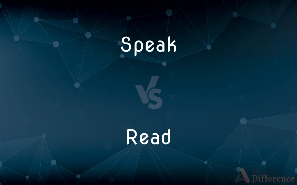 Speak vs. Read — What's the Difference?
