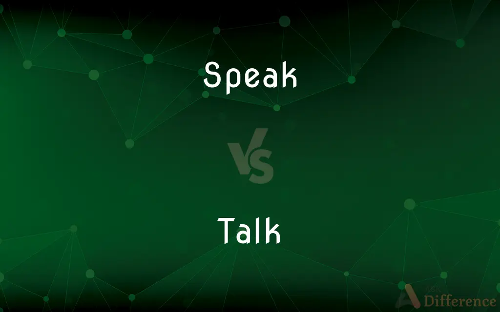 Speak vs. Talk — What's the Difference?