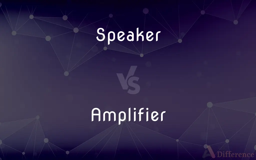 Speaker vs. Amplifier — What's the Difference?