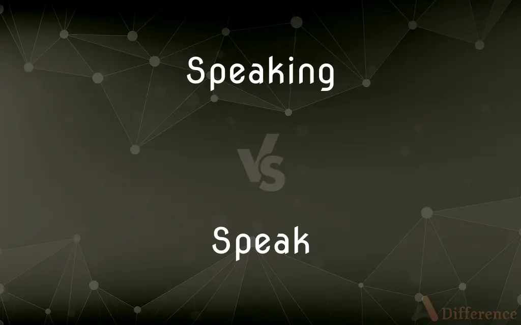 Speaking vs. Speak — What's the Difference?