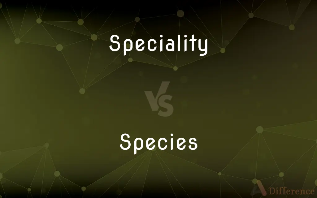 Speciality vs. Species — What's the Difference?