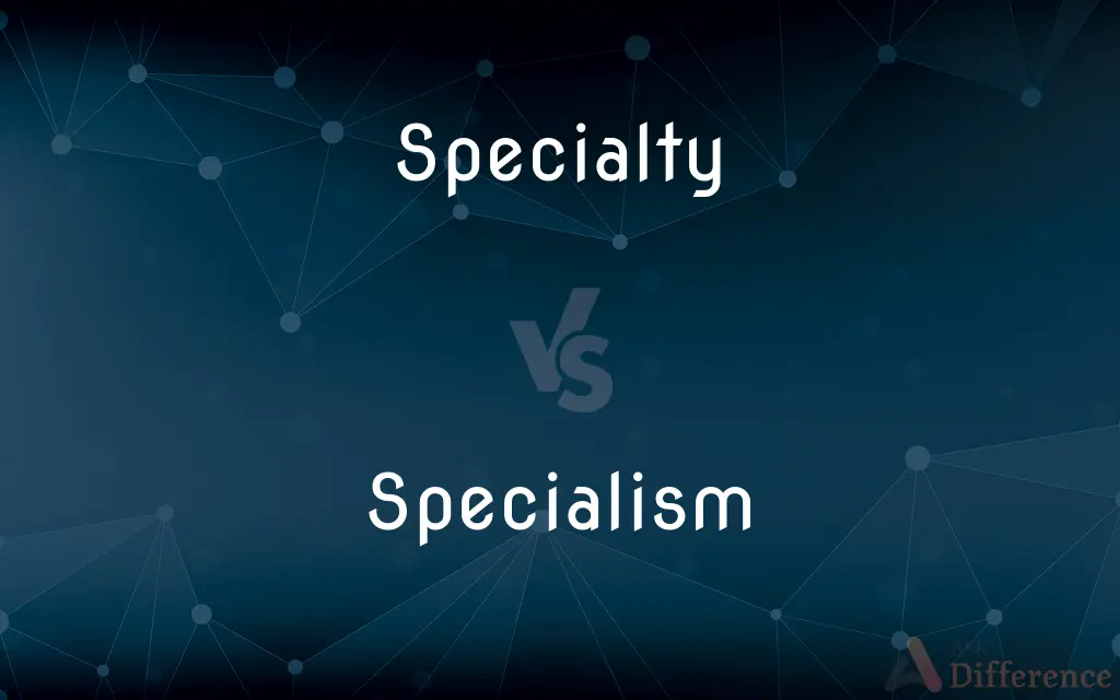 Specialty vs. Specialism — What's the Difference?
